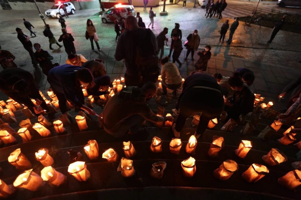 homenagem em SP vítimas da covid-19
