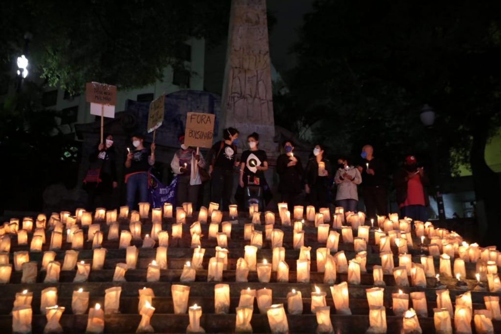 homenagem em SP vítimas da covid-19