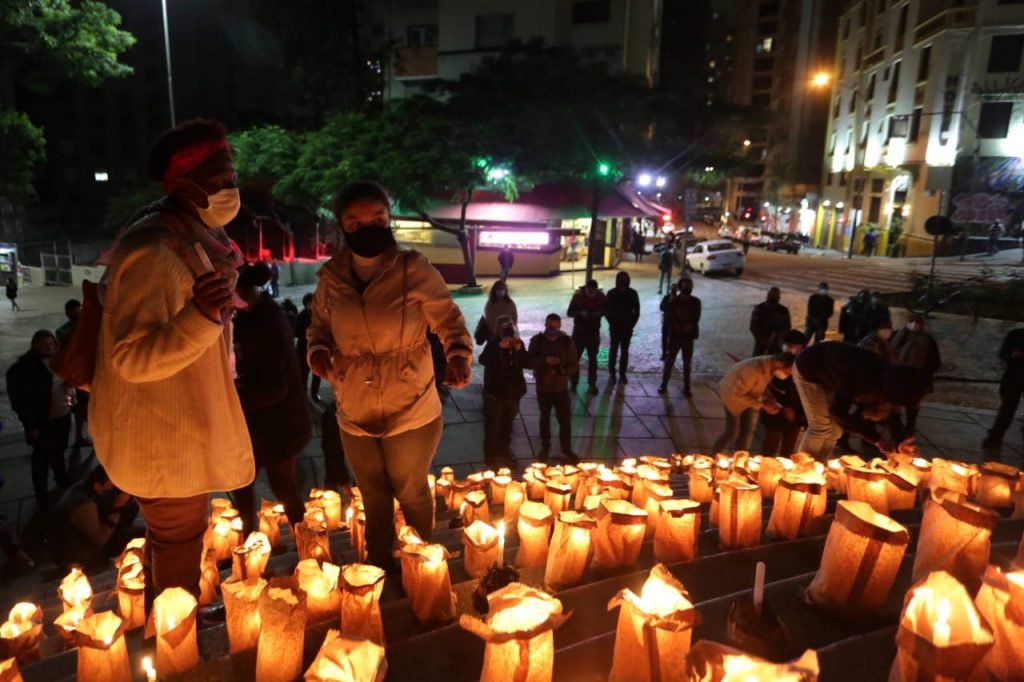 homenagem em SP vítimas da covid-19