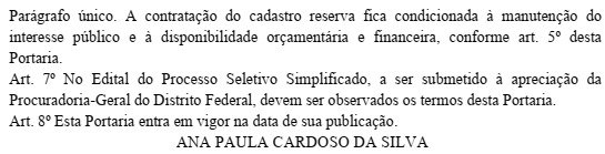 Portaria no DODF