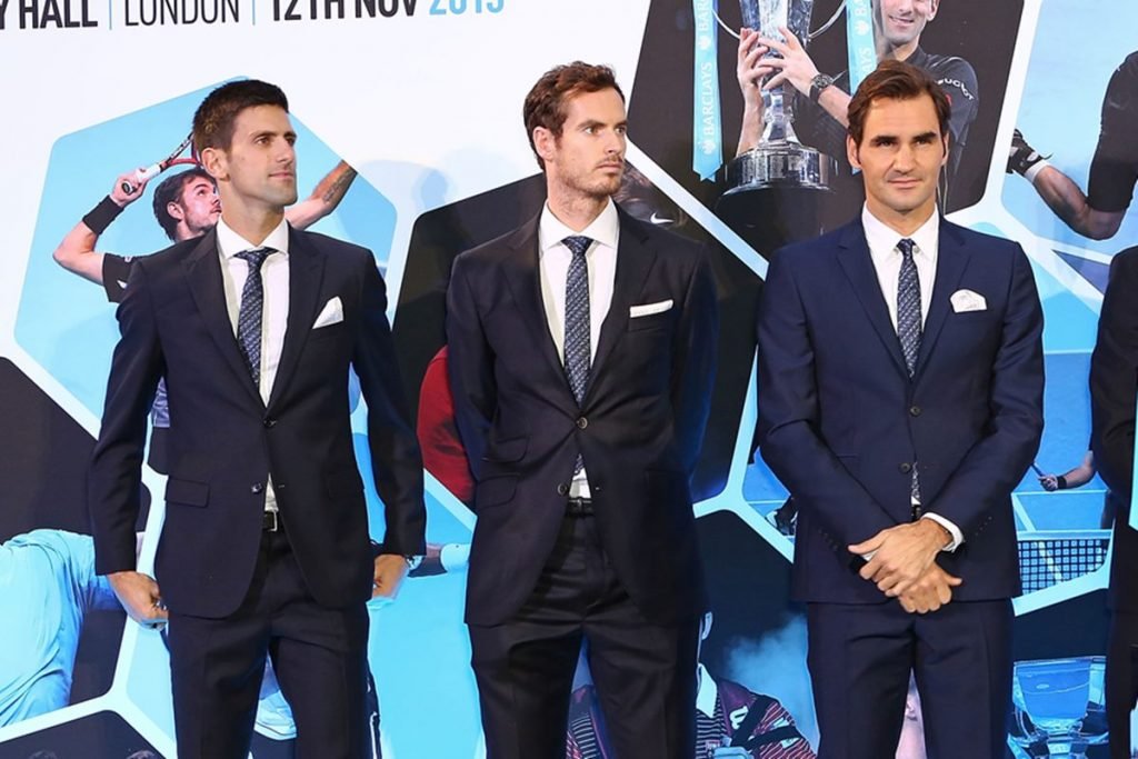Djokovic, Murray e Federer