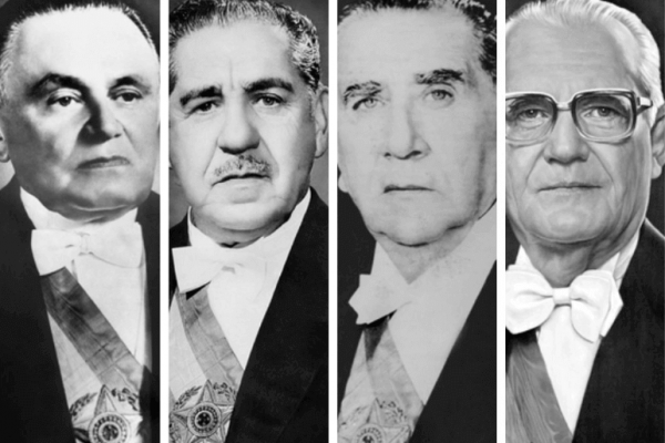 Quatro presidentes da ditadura militar