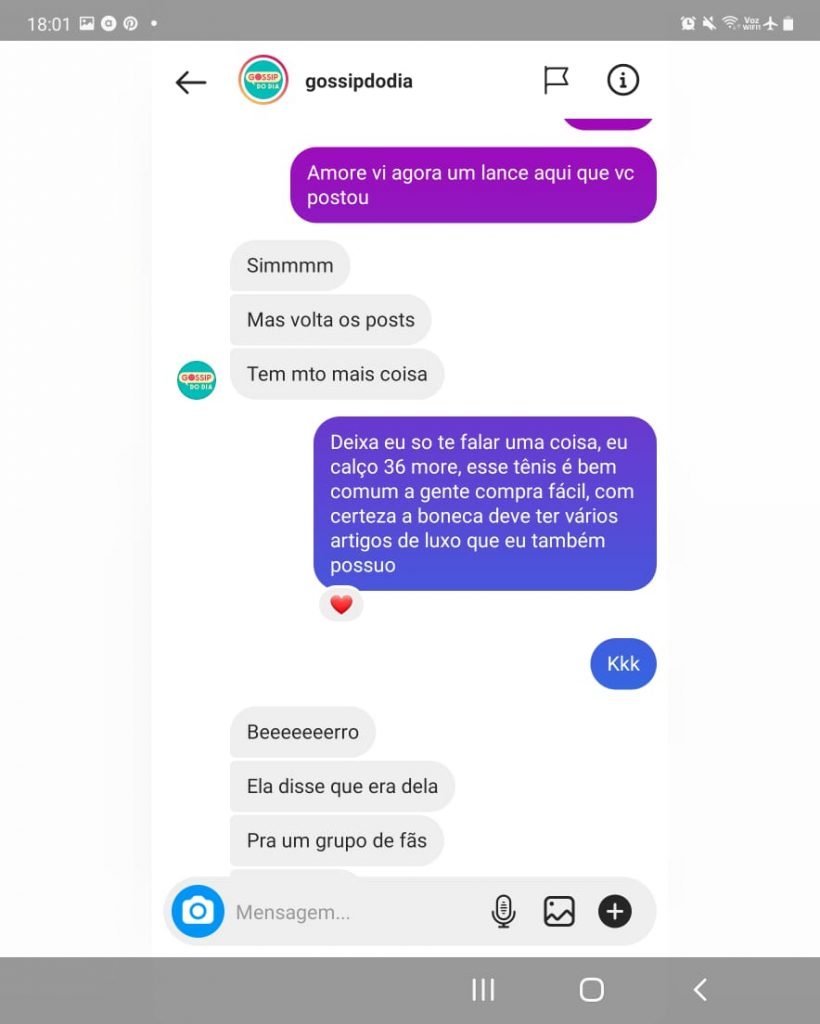 Vítima de máfia digital, Lívia Andrade expõe prints com Gossip do Dia Gossip do dia Lívia Andrade 1