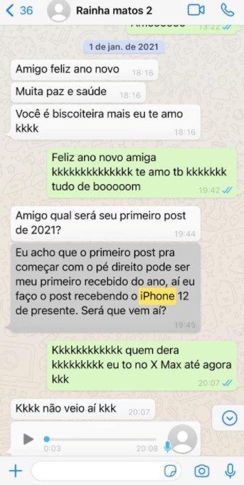 Provas e prints empresário pagou por publicação no perfil Rainha Matos