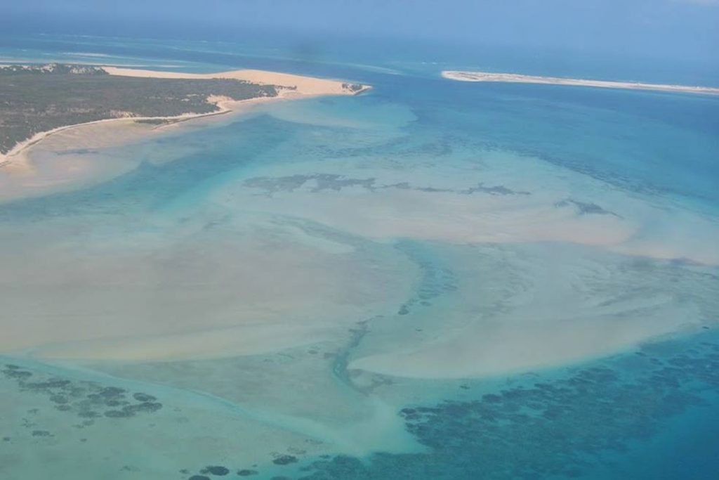 Imagem aérea de Moçambique