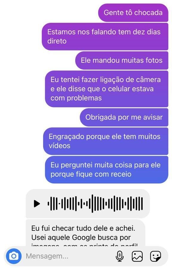 Mulheres descobrem golpe no tinder
