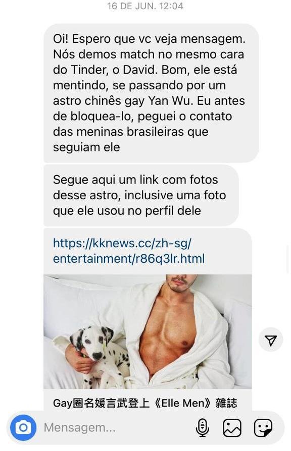 Mulheres descobrem golpe no tinder