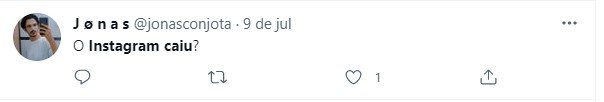 tweet falha no insta
