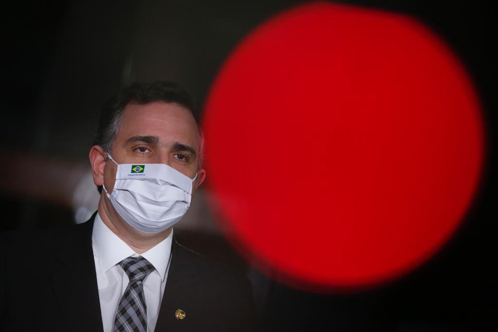 Coletiva de imprensa com presidente do Senado Federal, Rodrigo Pacheco.