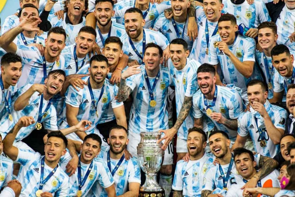 Taça comemoração vitória entre Argentina x Brasil, válido pela final da Copa América 2021 no Estádio Maracanã, no Rio de Janeiro 37