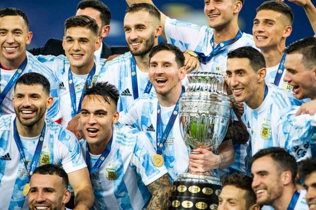 Taça comemoração vitória entre Argentina x Brasil, válido pela final da Copa América 2021 no Estádio Maracanã, no Rio de Janeiro 37