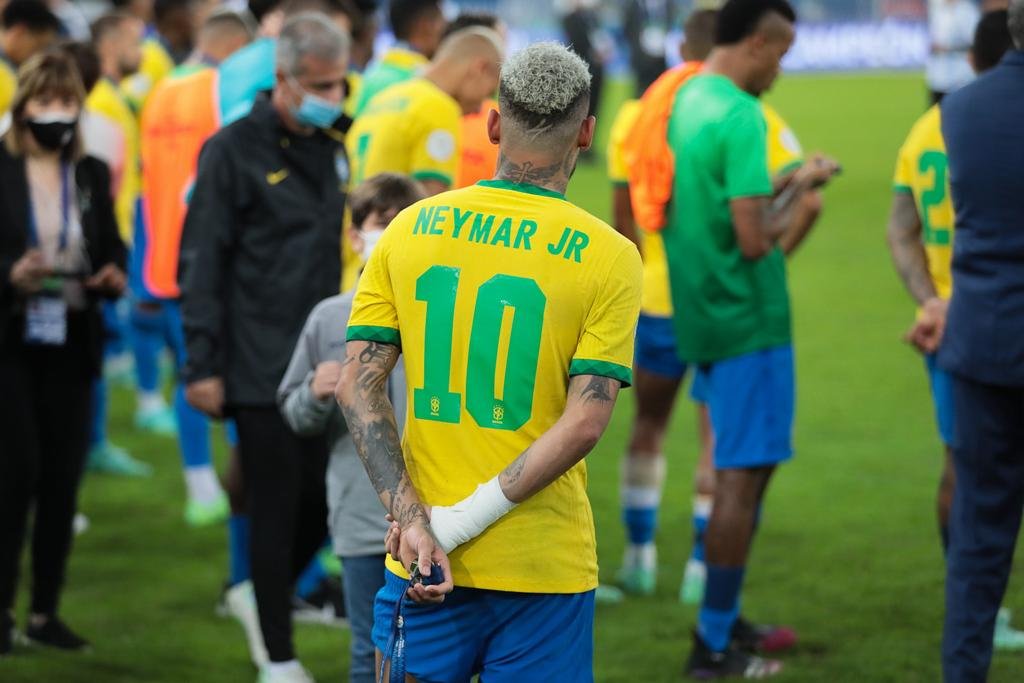 Neymar durante Argentina x Brasil, válido pela final da Copa América 2021 no Estádio Maracanã, no Rio de Janeiro 4