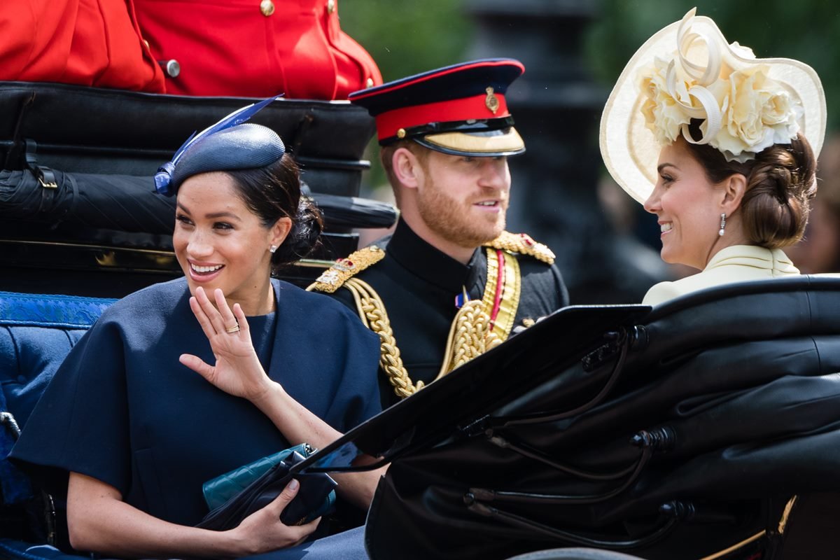 Meghan Markle, príncipe Harry e Kate Middleton