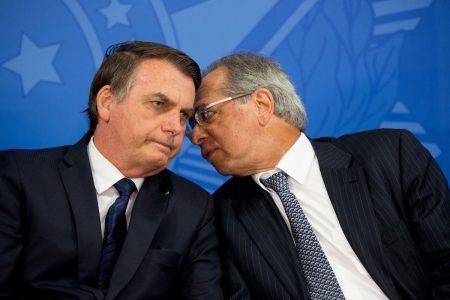 Presidente Jair Bolsonaro e o ministro da Economia, Paulo Guedes