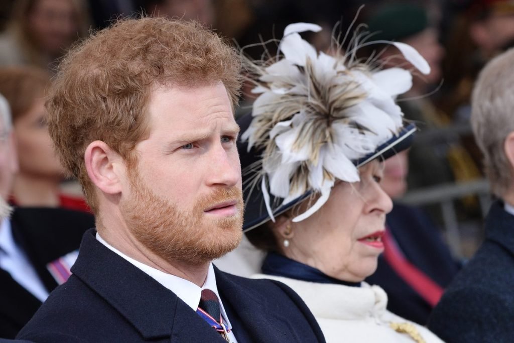 Príncipe Harry e princesa Anne