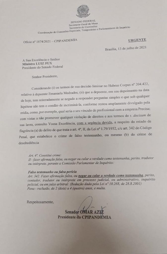 CPI da Covid_STF