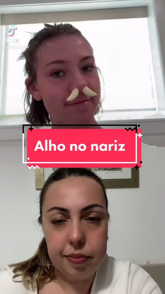 Trend TikTok alho no nariz