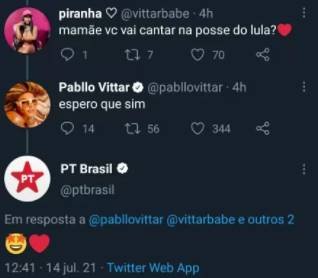 Pabllo Vittar posse de Lula