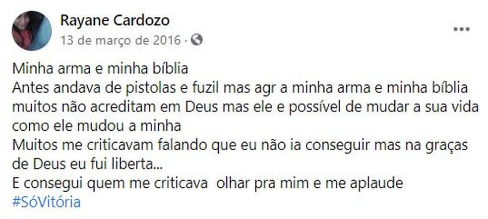 Hello Kotty: Traficante fez desabafo em rede social sobre sua vida no crime