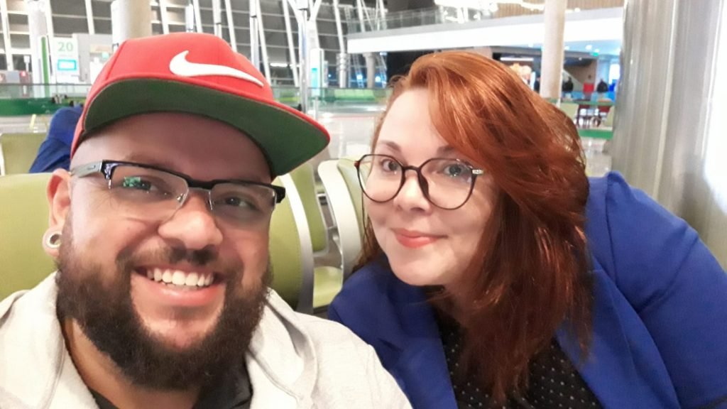 Danielle Mendonça Sousa Ferreira e o companheiro