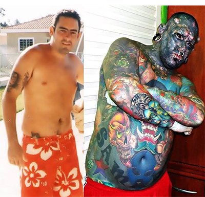 Homem mais tatuado do Brasil
