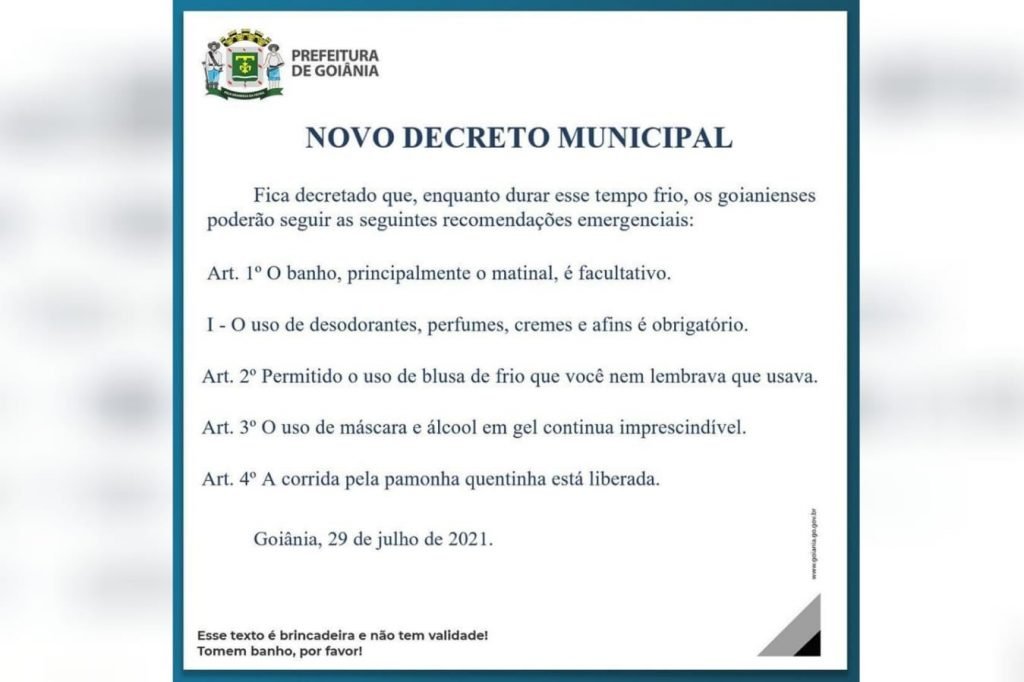 frente fria chega a goiânia e reduz temperaturas
