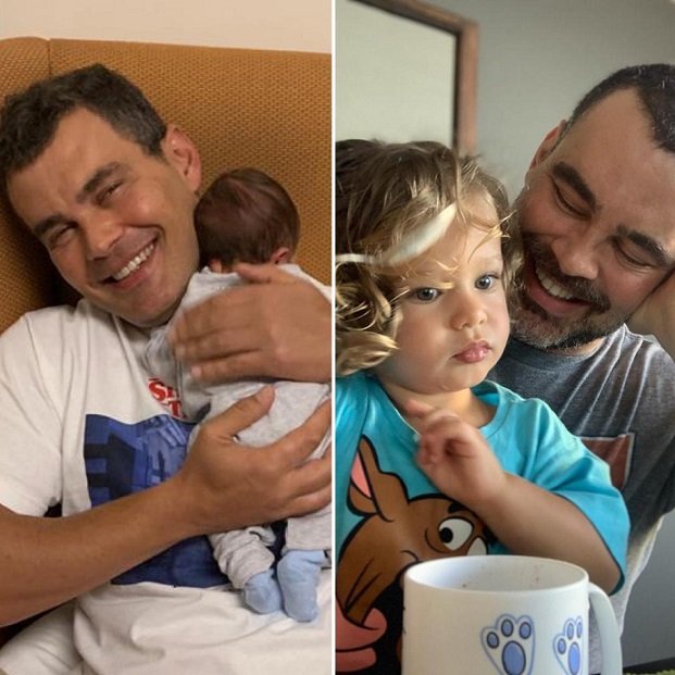 Carmo Dalla Vecchia e o filho Pedro