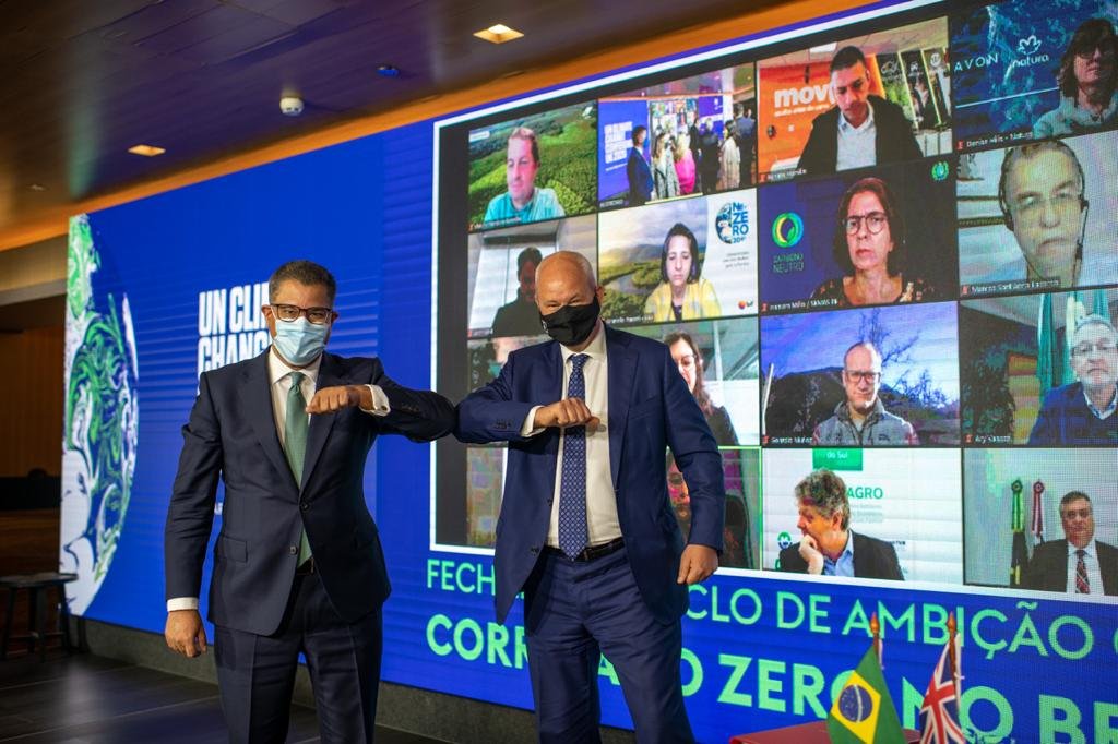 Evento campanha Race to Zero (Corrida para o Zero), que busca zerar as emissões de gases do efeito estufa