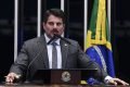 O senador capixaba Marcos do Val discursa no plenrio do Senado Federal, diante de plpito - Metrpoles