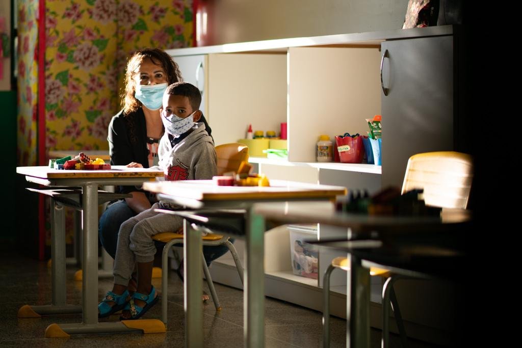 Retorno das aulas presenciais no Centro de Educação Infantil nº 1, no Paranoá