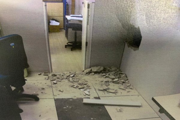 estragos em agência bancária
