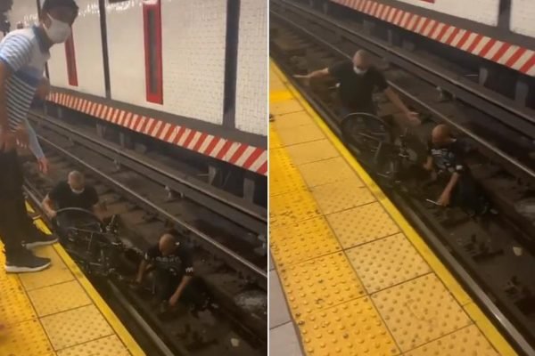 Cadeirante é salvo de atropelamento em metrô