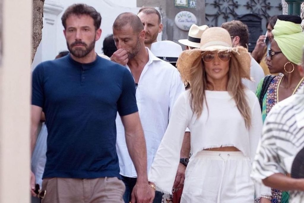 Jennifer Lopez e Ben Affleck em Capri Itália