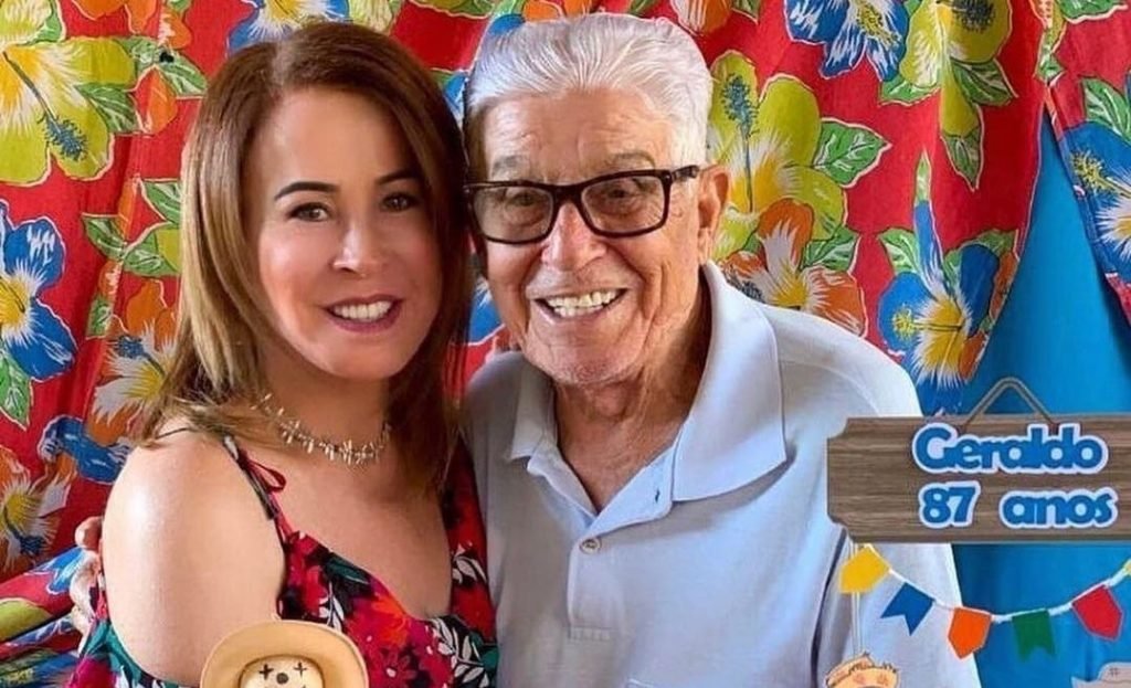 Zilu, ex-mulher de Zezé di Camargo, e o pai, Geraldo Godoi, que morreu de Covid
