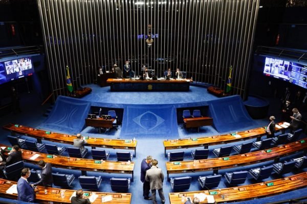 Senado Federal no final da votação da PL 2.108:2021, que revoga Lei de Segurança Nacional 4