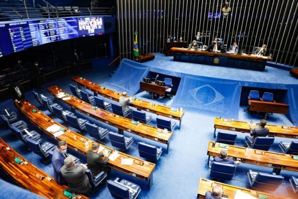 Senado Federal no final da votação da PL 2.108:2021, que revoga Lei de Segurança Nacional 4