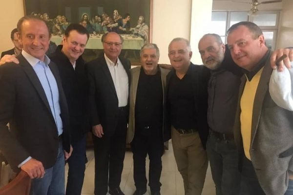 Gilberto Kassab, Geraldo Alckmin, Márcio França e Paulo Skaf