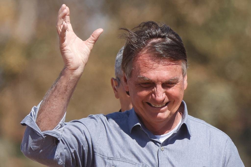 Demonstração operativa dos fuzileiros navais da operação Formosa durante agenda do presidente bolsonaro 19