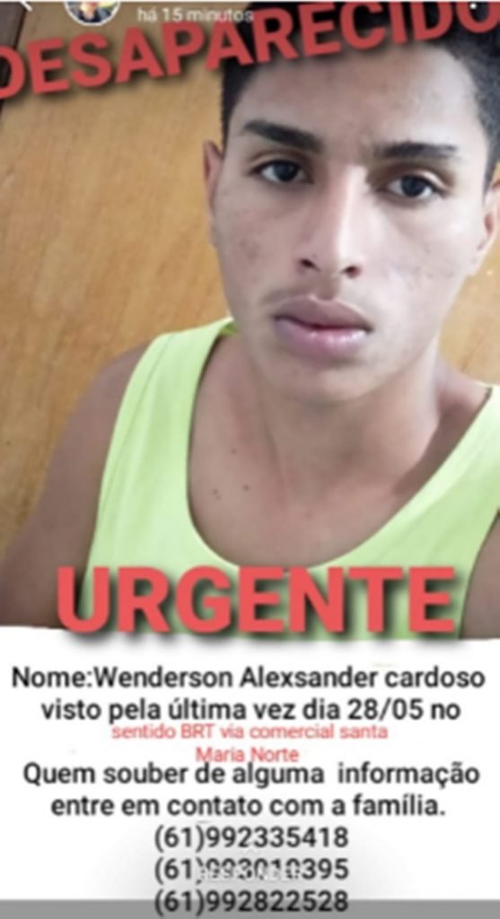 rapaz desaparecido