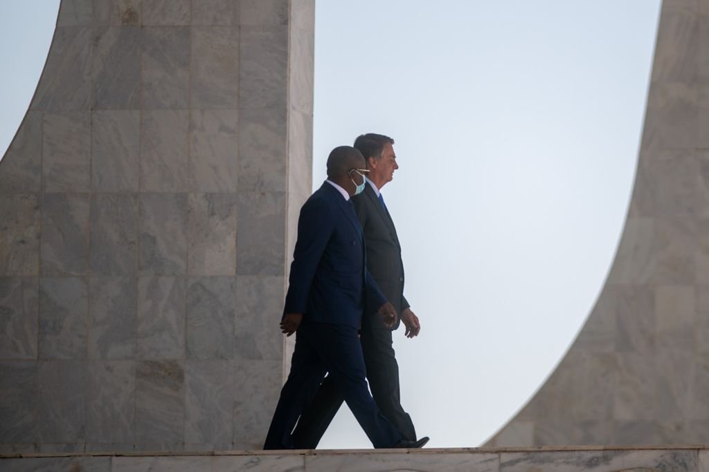 O Presidente da República, Jair Bolsonaro, recebe, nesta terça-feira (24:08), o Presidente da República da Guiné-Bissau, Umaro Sissoco Embaló, em cerimônia oficial no Palácio do Planalto 15
