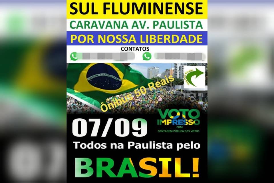apoiadores de bolsonaro anunciam caravanas em várias partes do brasil para atos do dia 7 de setembro