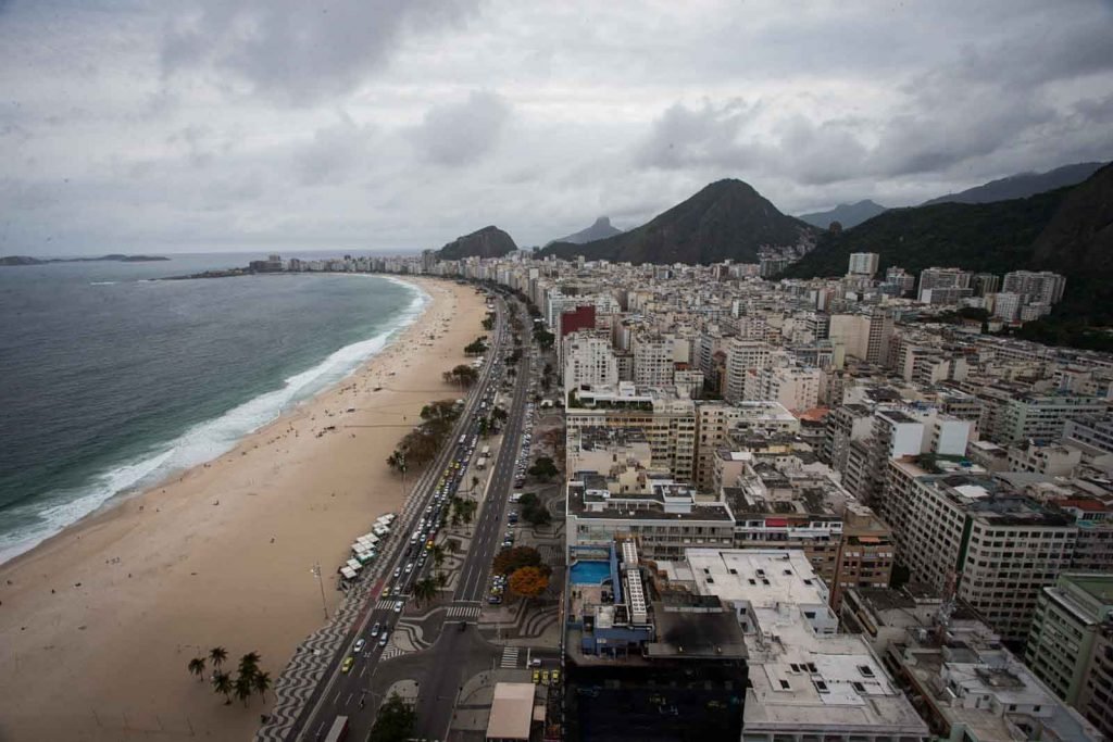 Vista das praias do Rio de Janeiro Copacabana