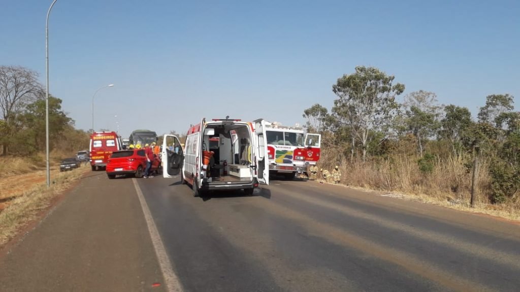 Colisão frontal deixa quatro vítimas na DF-128