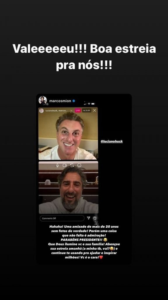 Live Marcos Mion e Luciano Huck
