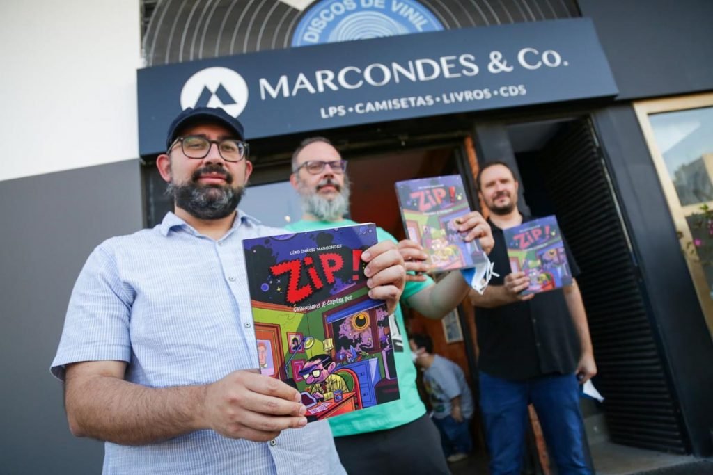 Lançamento do livro ZIP na Loja de discos Marcondes & Co