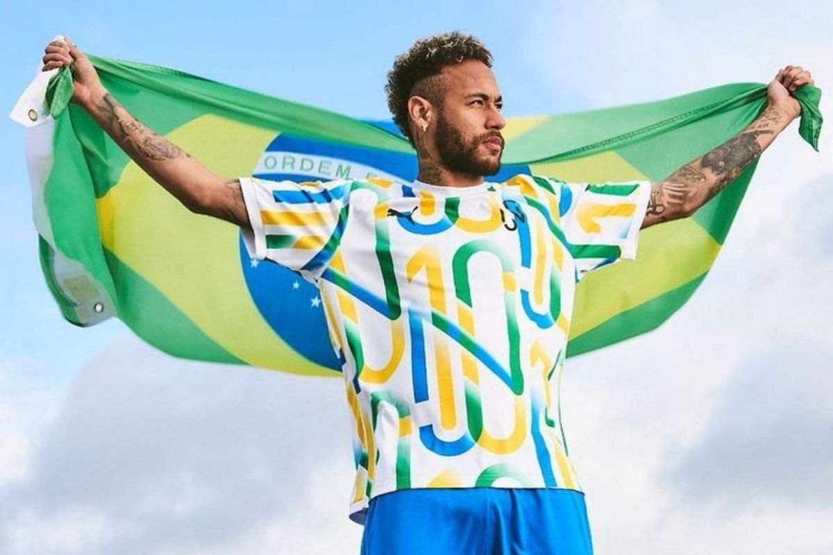 Neymar bandeira do Brasil