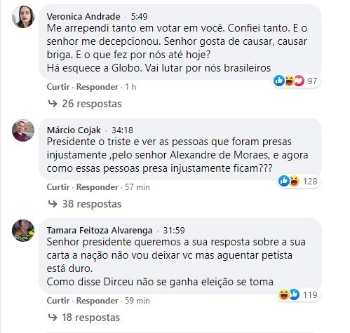 Allan dos Santos, Malafaia: bolsonaristas lamentam carta de Bolsonaro