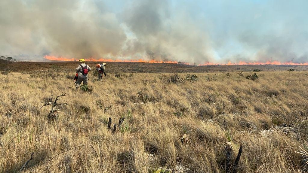 Incêndio na Chapada dos Veadeiros em setembro de 2021