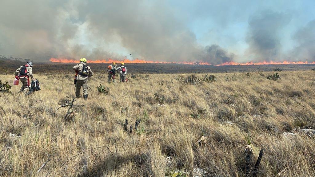 Incêndio na Chapada dos Veadeiros em setembro de 2021