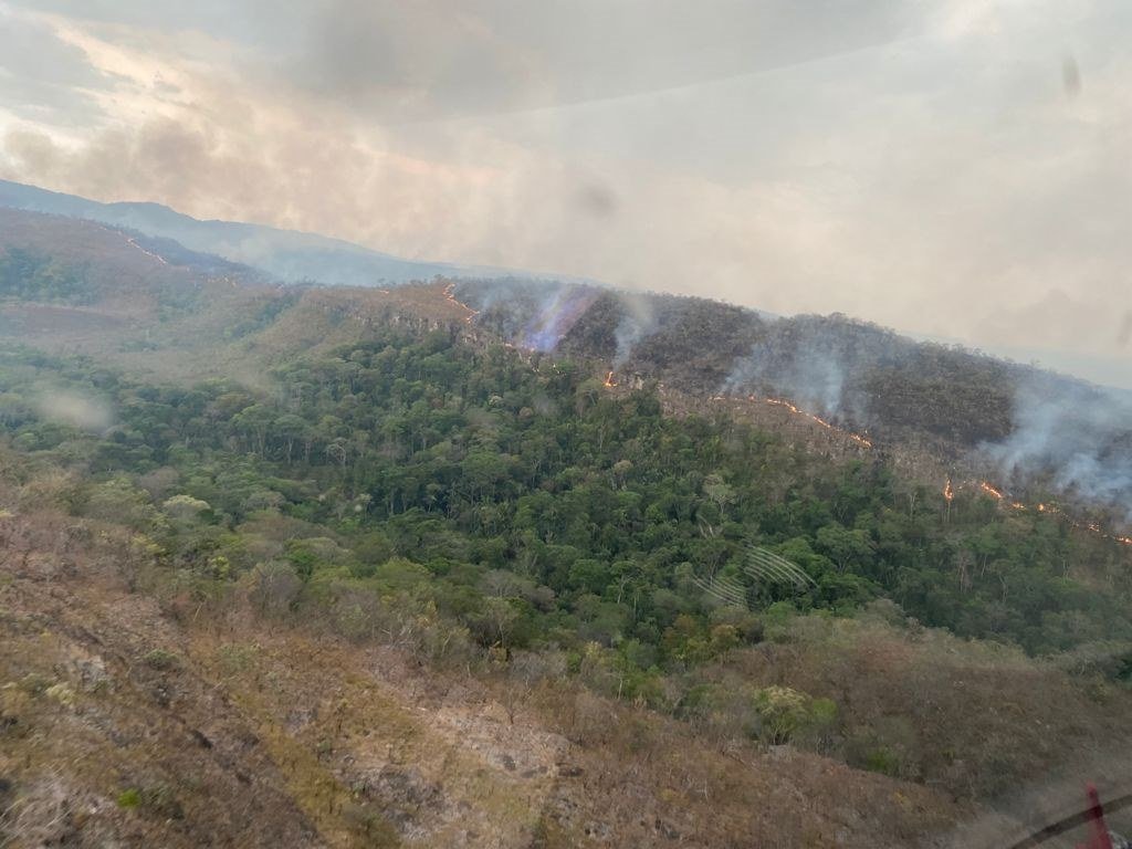 Incêndio na Chapada dos Veadeiros